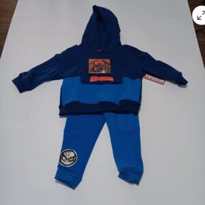 Spiderman Sweatsuit 2 piece 2T 2 toned Blue Hoodie Set Official Marvel‎ NWT C10